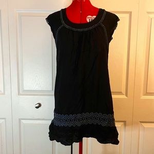 Black Embroidered Shift Dress By Magazine M